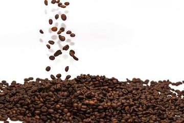 Coffee beans on isolated background. Good for wallpaper and background