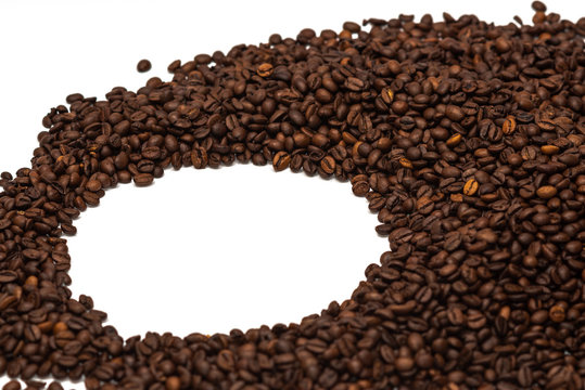 Coffee beans on isolated background. Good for wallpaper and background