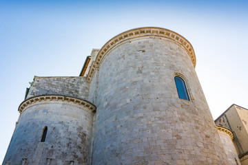 city wall in historical town Termoli, Italy