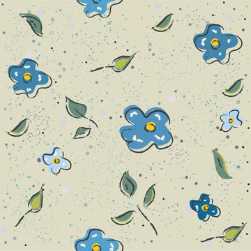 Cute Seamless Pattern with hand drawn elements