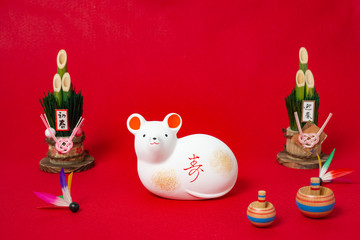 干支の置物　ねずみ