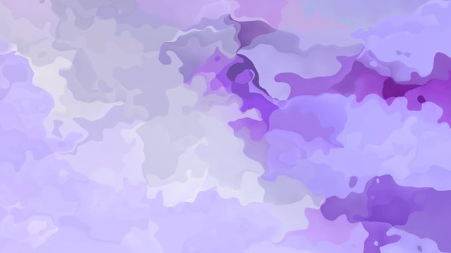abstract animated twinkling stained background seamless loop video - watercolor splotch effect - color light lavender purple violet