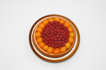 Obstkuchen mit Himbeeren und Aprikosen © Inka