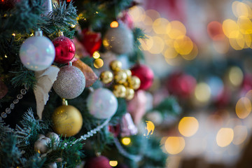 Obraz na płótnie Canvas festive christmas and new year decorations