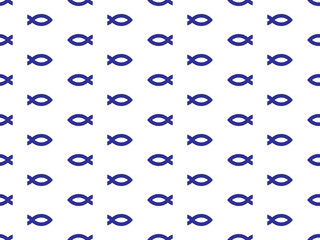 Fish seamless pattern. Sea ocean wallpaper background.
