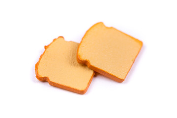 Childs toy plastic food molded 1/6th scale toast
