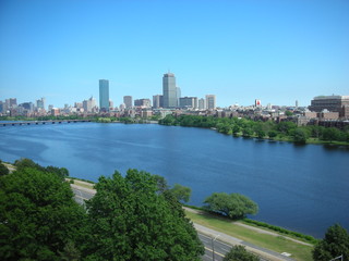 Fototapeta premium Boston Skyline, Citgo Sign, Charles River