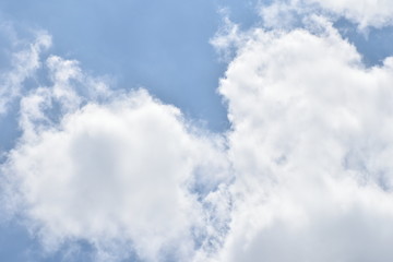 Blue sky background and white clouds soft focus. blue sky cloudsfor background.Natural background.