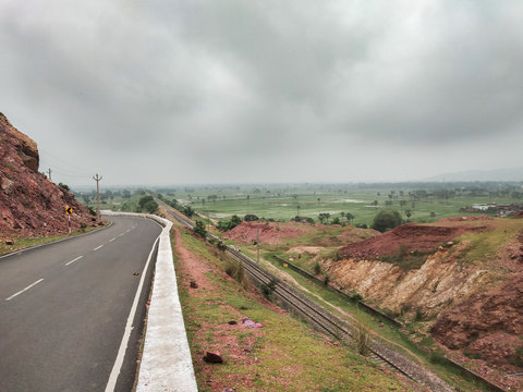 View from the road on tour of india.