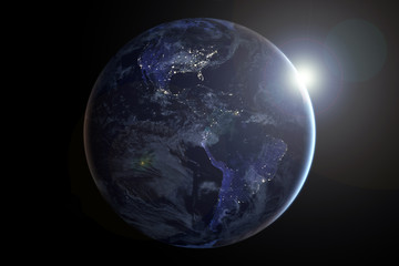 Planet earth from space. Elements of this image were furnished by NASA.