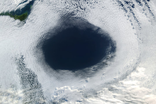 Huge Ozone Hole. Elements Of This Image Were Furnished By NASA.