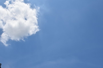 Blue sky background and white clouds soft focus. blue sky cloudsfor background.Natural background.