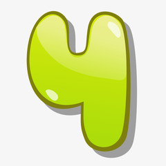 Vector illustration of cartoon drawn children`s numbers.