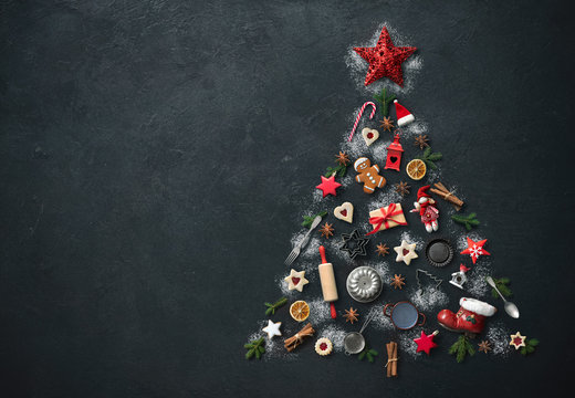 Christmas baking background