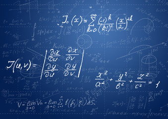 Background with mathematical formulas