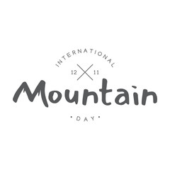 Simple design emblem International Mountain Day letter