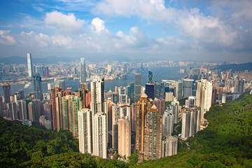 Fototapeta na wymiar Hong Kong. View from the Peak