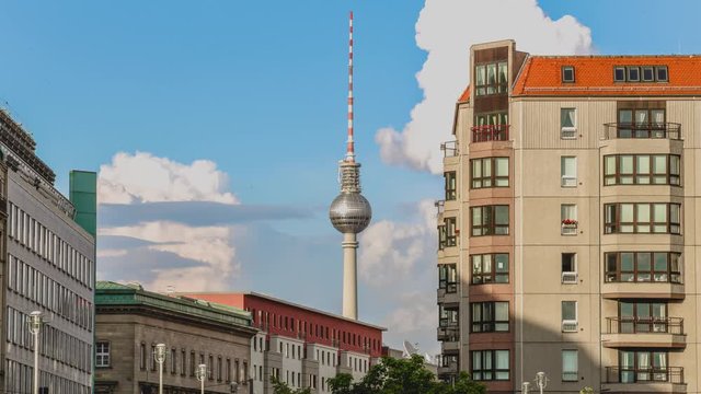 Life and architecture in Berlin, Germany timelapse