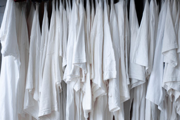 Many white t-shirts are clean and comfortable to look at.