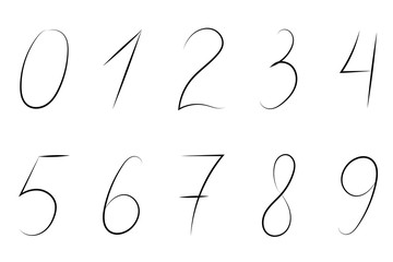 Hand drawn numbers