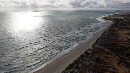 beautiful costline in Brazil during early mornign sunrise