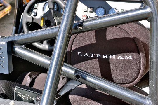 Ales, France - May 24, 2013: Acronym Of The Brand Caterham On A Race Car