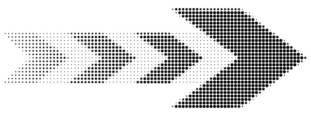 Fototapeta premium Arrow halftone dots. Vector EPS 10