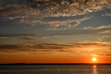 sunset over the sea
