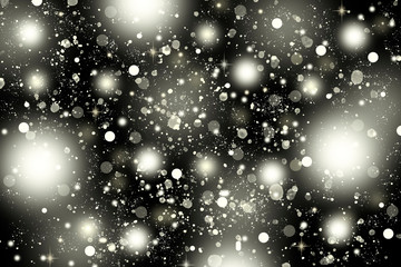 Falling snow against the night sky. Abstract background