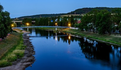 Fototapeta na wymiar bridge over the river. Czech republic. Beroun