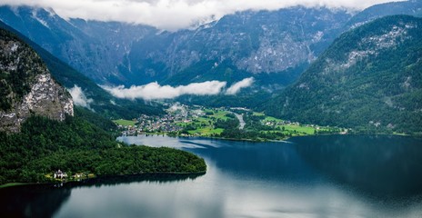 Naklejka na ściany i meble lake in the mountains. austria