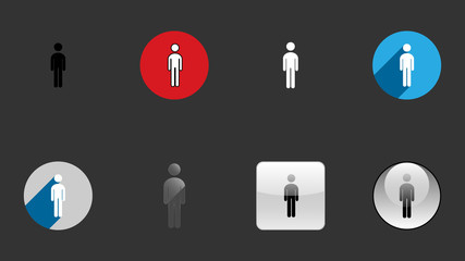 Man icons collection, set of icons vector design. Different icon designs