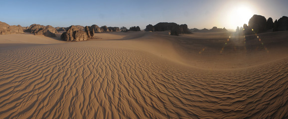 Formacje erozyjne na Saharze, Algieria - obrazy, fototapety, plakaty