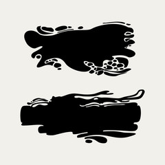 Blots. Vector graphic template imitation of oil puddles.
