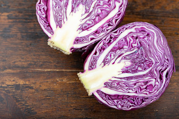 half purple cabbage
