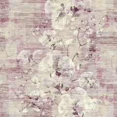 Watercolor seamless pattern. Abstract background with colorful  spring  field