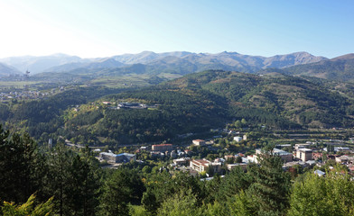 Obraz premium Dilijan town aerial view, Armenia
