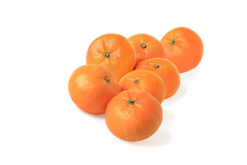 Tangerines isolated on white