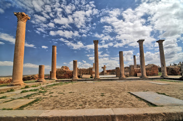Timgad -  a Roman-Berber city in the Aurès Mountains of Algeria.