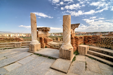 Timgad -  a Roman-Berber city in the Aurès Mountains of Algeria.