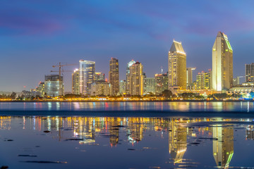 Fototapeta na wymiar Downtown San Diego skyline in California, USA
