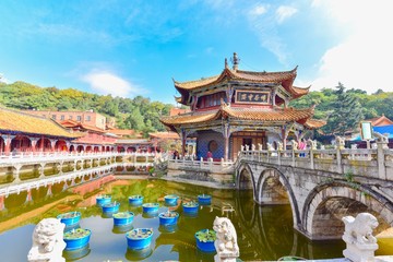 Chinese Pavilion at Yuantong Temple in Kunming City