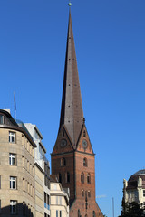 Fototapeta na wymiar St. Petri, or Saint Peter church in Hamburg, Germany