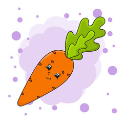 Cute character. Colorful vector illustration. Isolated on color abstract background. Design element. Template for your design, books, stickers, posters, cards, clothes. Cartoon style.