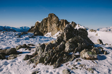 Fototapeta na wymiar Landscape in Les deux Alpes, French Alps