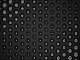 Background of tiled black hexagon. Parametric Design. Black drops of different sizes, abstract technology. 3d rendering - Illustration