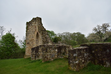 Fototapeta na wymiar ruins of old abbey in Hungary