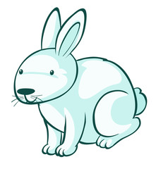 Fototapeta na wymiar Cute rabbit on white background