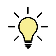 Light bulb vector icon. Vector EPS 10