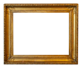 Antique photo picture frame isolated on white background